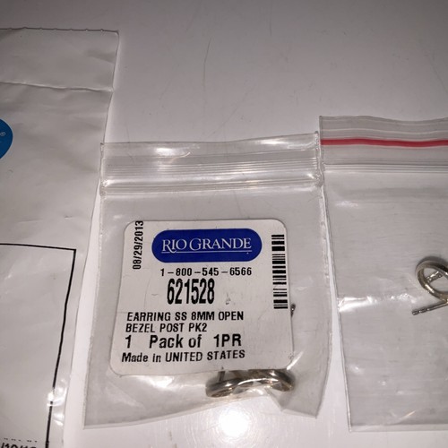 Lot Of 3 rio grande Earring Post Sterling Silver 5mm ?Earring set - Picture 7 of 8