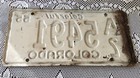 Colorful Colorado 1955 License Plate White With Black Lettering  — photo 5