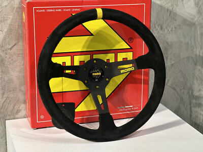Genuine New MOMO ITALY STEERING MOD. 08 Black Suede 350mm