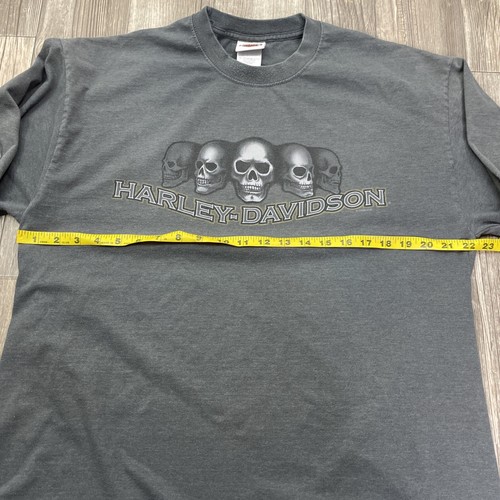 Vintage Y2K Harley Davidson Totenkopf Langarm T-Shirt Herren XL USA Made - Bild 6 von 10
