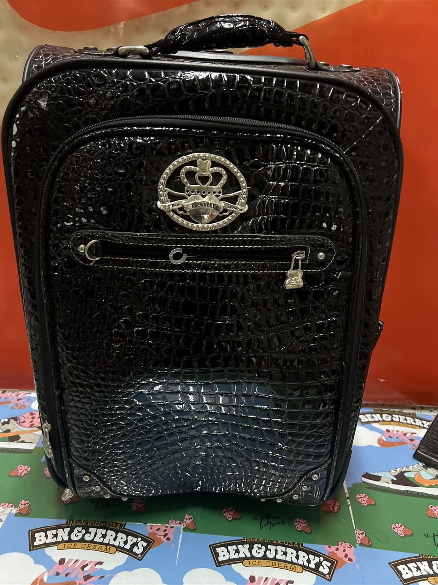 Kathy Van Zeeland Croco Black PVC 20