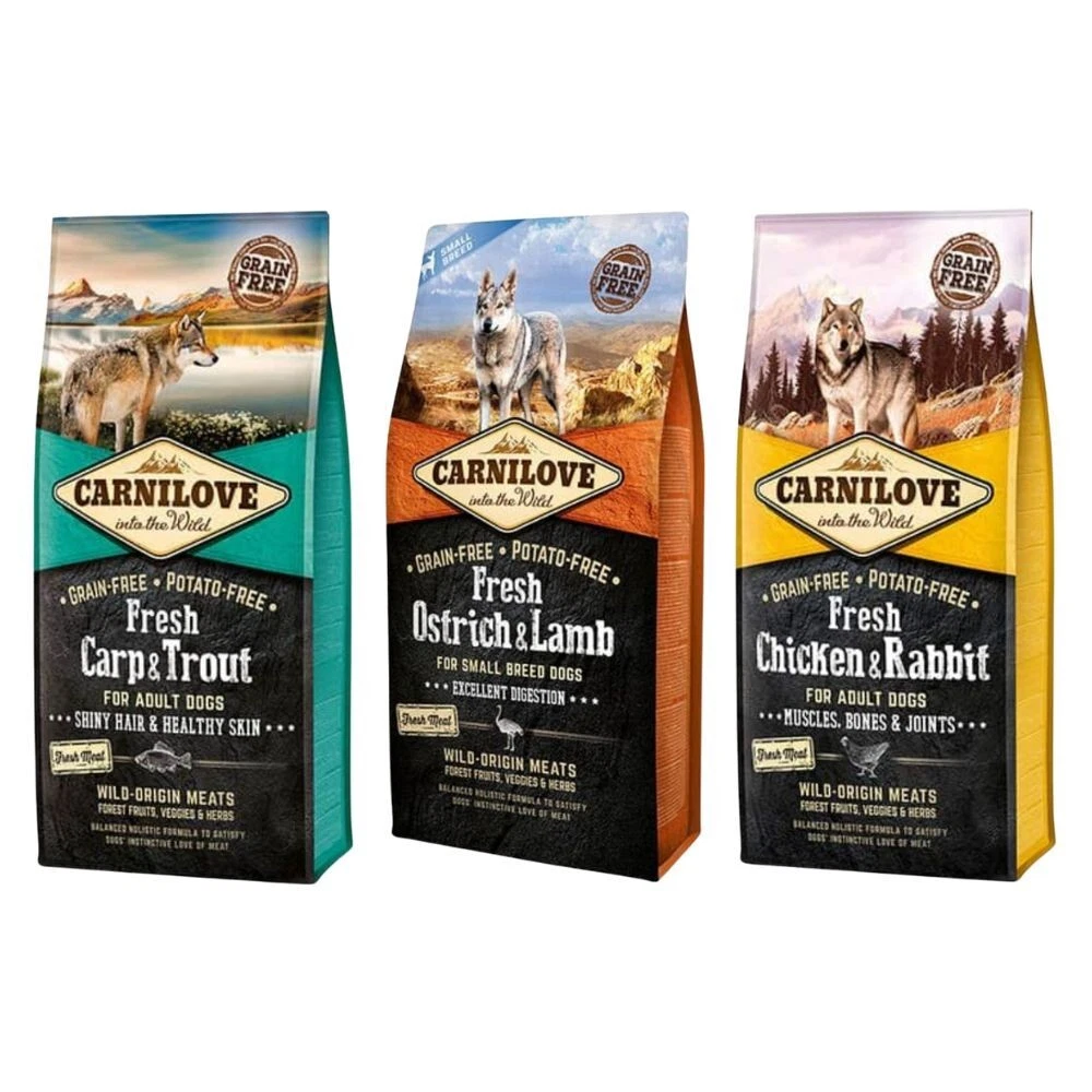 Carnilove Adult Dog Food Fresh Meat Potato Grain Free Complete Dry Feed 1.5-12KG
Opens in a new wind