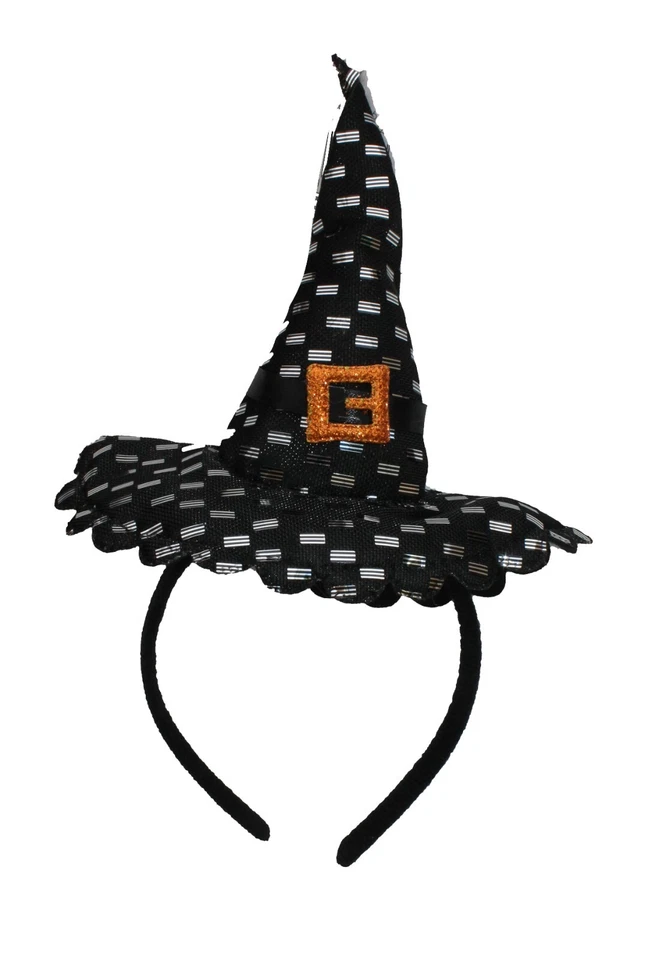 Mini diadema sombrero de bruja de 7", cosplay tela adornada brillante, 4 colores disponibles Foto 2 de 4