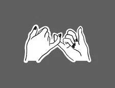 Pinky Promise Sticker Waterproof Swear Friends Gift NEW