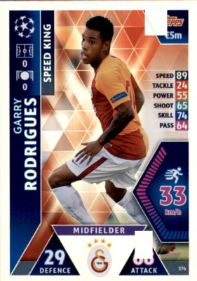 Champions League 18/19 - Karte 374 - Garry Rodrigues - Speed King