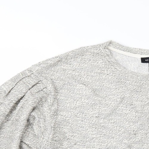 New Look Womens Grey Roll Neck Cotton Blend Jumper Size M - PUFF SLEEVE - Picture 4 of 12