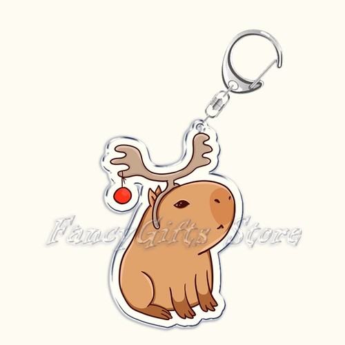 Capybara animale carino cartone animato borsa ciondolo figura ornamento portachiavi portachiavi - Foto 40 di 52
