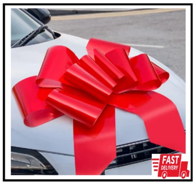 Big Red Car Bow 30In Large Giant Bow for Car, Birthday Gift Bow,, Large Gift Bow