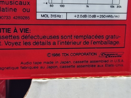 TDK D 90 USA 1986 10ER-PACK leere Audiokassette Band (versiegelt) neu aus alt... - Bild 6 von 7