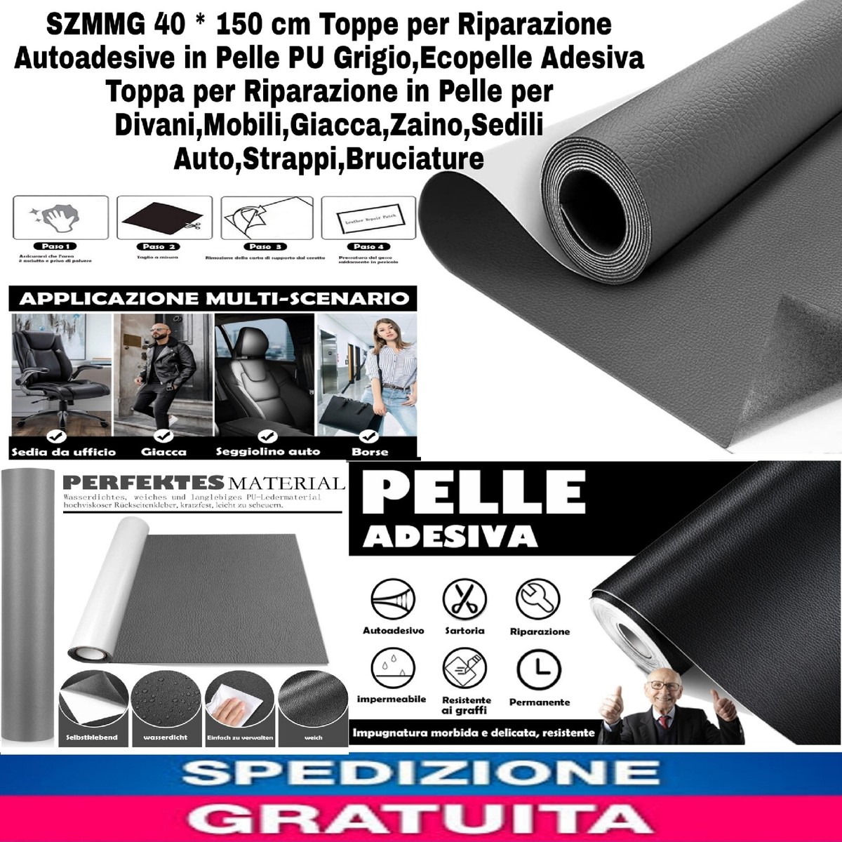 Ecopelle Adesiva Toppe Per Divani In Pelle Pelle Adesiva X