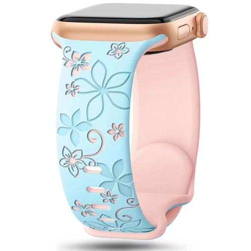Correas Con Grabado Floral Para Apple Watch iwatch Series Floral Engraved Strap - Picture 17 of 19