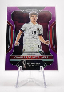 Charles De Ketelaere 2022 Panini Prizm World Cup Purple /199 #15 Belgium