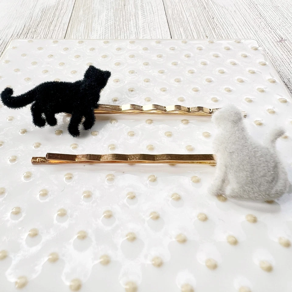 Cat Hair Pin, Kitty Bobby Pin, Womens Hair Pin, Black Cat Bobby Pin, Kitty Hair - Image 4 of 4