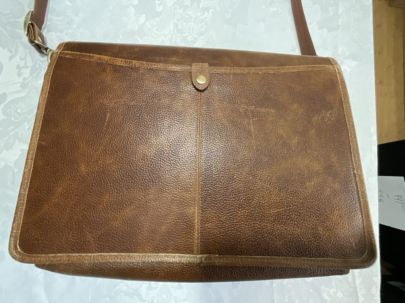 Ameri Leather Briefcase Satchel Messenger Laptop … - image 2