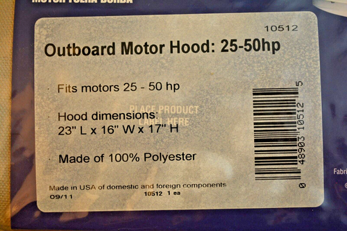 Attwood Universal Outboard Motor Cover - Road Ready - 25-50hp - 10512 23x16x17 - Picture 3 of 6