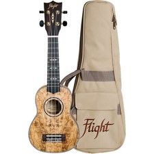 Flight DUS410 QA Quilted Ash Soprano Ukulele