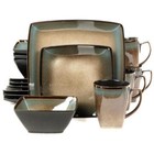 Gibson Brown Geometric Dinnerware & Serveware