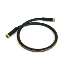 Female to Female Heavy Duty Garden Hose 5/8 Inch x 5 Foot Black Water Hose Sh...