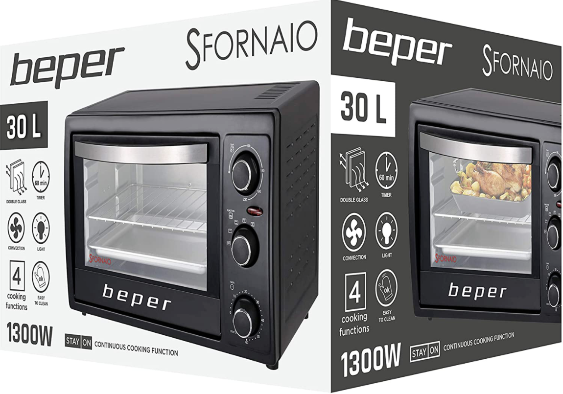 Beper 90.884 Forno Ventilato 30 litri Nero | Acquisti Online su eBay