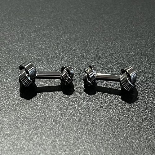 Gunmetal Tone Knot Bar Cufflinks Men Birthday Wedding Anniversary Gift - Picture 2 of 8