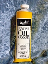 Vintage Liquitex Artists Oil Color Yellow Hansa Medium Value 8.0 222 NEW NOS