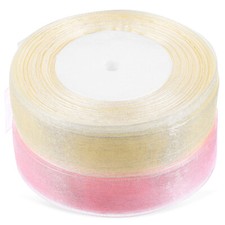 2 Rolls Ribbons Transparent Ribbons Clothing Decor Gift Wrapping Ribbons