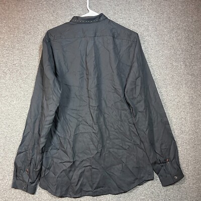 【関税込み】Diesel トラウザーズ NWT DIESEL D78 Shirt Medium Black S-Jacqy Button Up Long