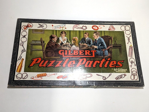 Vintage A.C. GILBERT PUZZLE PARTY Spielset in OVP 20er Jahre - KOMPLETT - Bild 9 von 9
