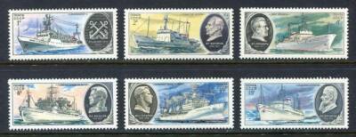 30237). RUSSLAND 1979 POSTFRISCH ** Forschungsschiffe und Porträts - 6v.