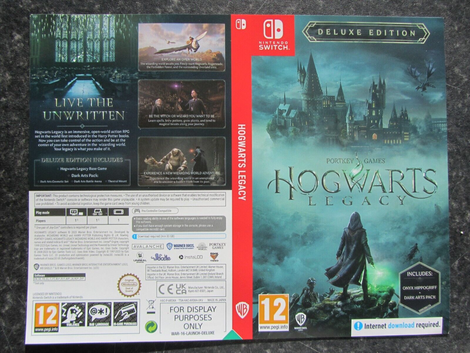 Hogwarts Legacy Deluxe Edition: Nintendo Switch Case Sleeve