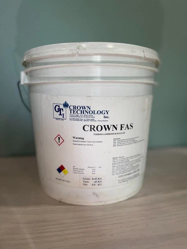 Mohr's Salt, Ferrous Ammonium Sulfate (Crown FAS), Hexahydrate 8.0 Kg Pail