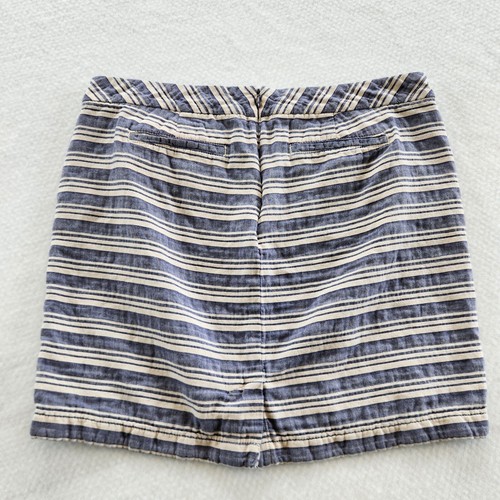 Tommy Hilfiger Women Skirt Size 12 Blue Striped Linen Cotton Classic Preppy Mini - Picture 7 of 11
