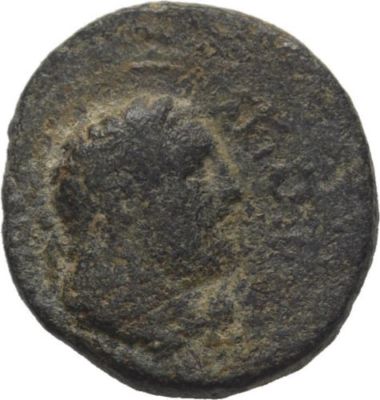 Ancient Greece 2-1 Cent.BC LYDIA SARDES HERAKLES APOLLO RAVEN  AE #4