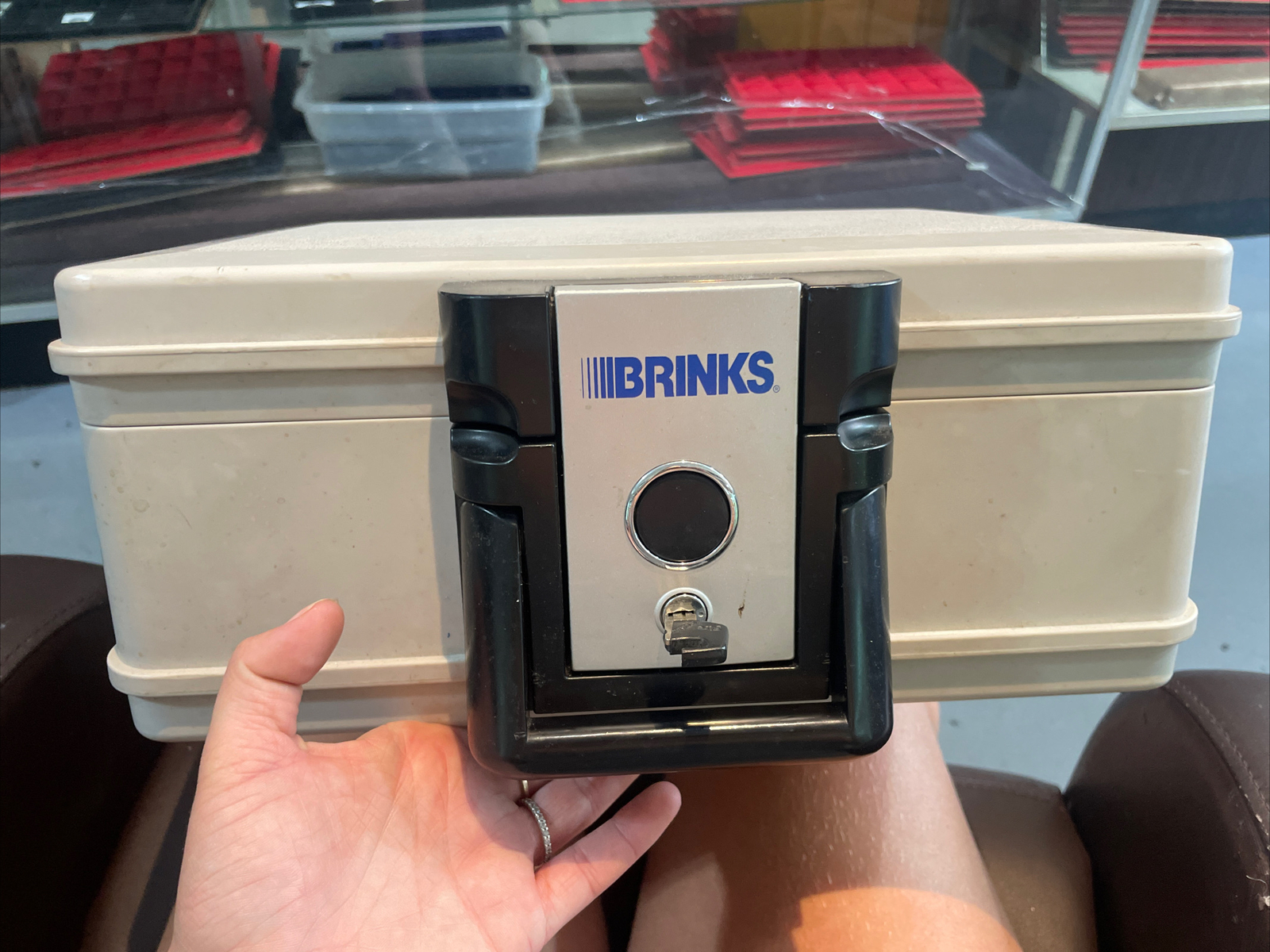 Brinks Home Security Locked Box Fire Safe with Key AH244226 Class 350 1/2 HR eBay