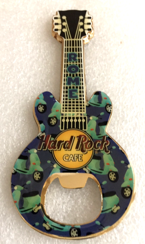 HARD ROCK CAFE ROME CITY SCENE GUITAR BOTTLE OPENER MAGNET - #492886