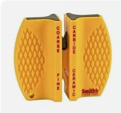 NEW SMITH'S CCKB KNIFE 2 STEP FINE / COARSE POCKET SHARPENER CARBIDE & CERAMIC