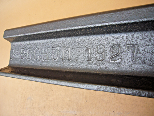 Hist. Eisenbahnschiene BVG Bochum 1927 18kg Amboss Schmiede Schmiedewerkzeug - Bild 5 von 7