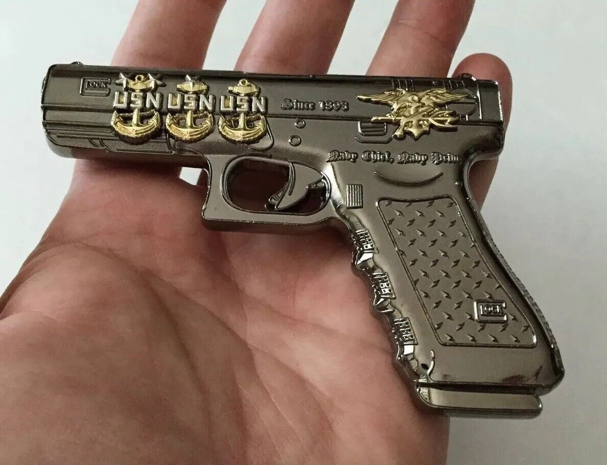 Seal Team 6 NSW DEVGRU Black Nickel Glock Gun Pistol Seal Team 6 NSW DEVGRU Black Nickel Glock Gun Pistol