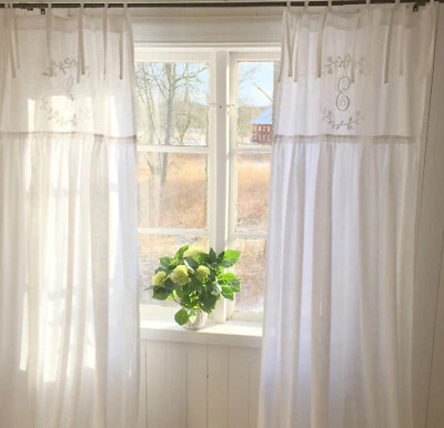OFFWHITE Vorhang CRYSTAL NY Gardinen Schals 70x250 cm 2 Stück Bandaufhängung Vor - Bild 1 von 4