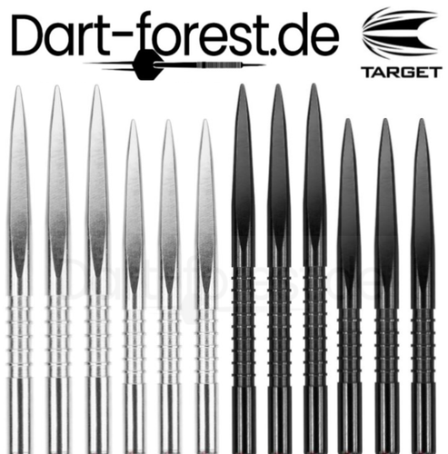 Target Fire Edge Point 32mm 36mm Silver Black Dartpoints Spitzen Tips Darts tip - Bild 1 von 18