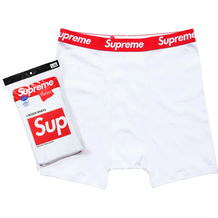 Sous vêtements Supreme X Hanes Boxer slips noir ou blanc S XXL (1 article)