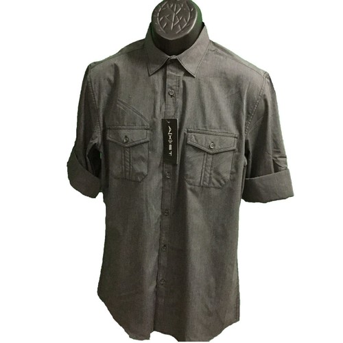 Axist Mens Button Down Long Sleeve Tonal Woven Casual Dress Shirt - Picture 10 of 17