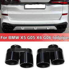 Stainless Steel Carbon Fiber Black for BMW X5 G05 X6 G05 Exhaust Tailpipe