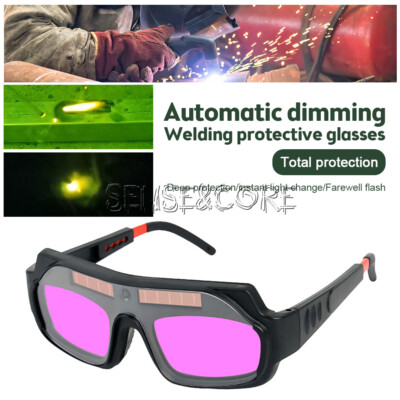 Solar Powered Car Darkening Welding Helmet Eyes Goggles Welder Protect Glasses-