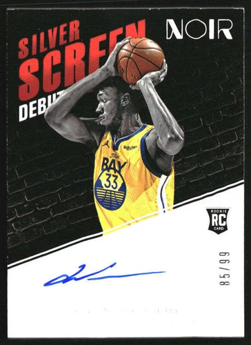 2020-21 Panini Noir Silver Screen Debut Signatures James Wiseman RC Auto /99
