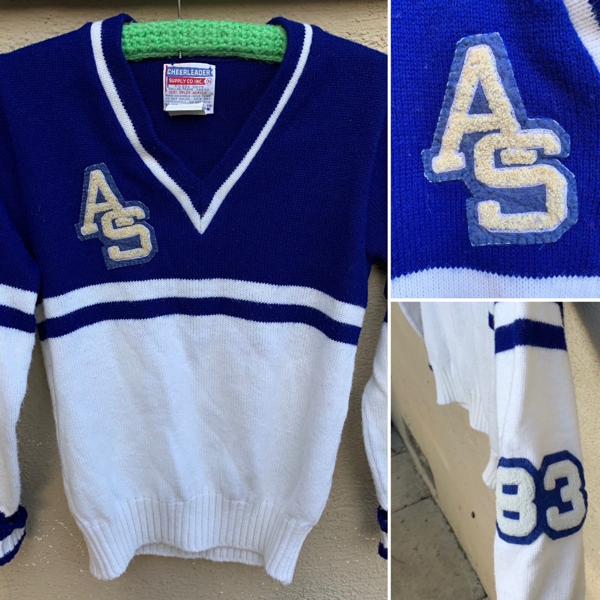 vintage cheer sweater AS 83 Cheerleader Supply Co Inc Dallas vintage cheer sweater AS 83 Cheerleader Supply Co Inc Dallas