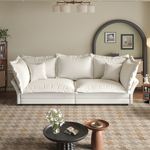 Modern Comfy Upholstered Sofa Cloud Couch,Convertible Sofa Lounge Chair BEIGE - Picture 18 of 18