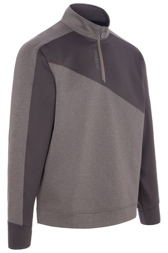 ProQuip Golf Herren Levante Technisch Mittellage 1/4 Zip Oberteil Mittelgrau