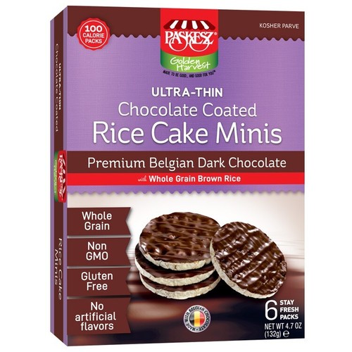 Rice Cake Minis, Belgian Dark Chocolate Coated, Whole Grain - Picture 2 of 3