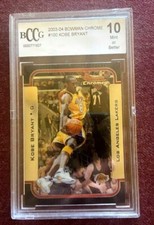 KOBE BRYANT 2003-04 UD Top BOWMAN CROME #100 Card LOS ANGELES LAKERS BCCG 10
